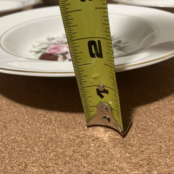 VNTG Royal Jackson Lady Lee Set 4 Rimmed shallow roses Soup Bowls - Picture 4 of 16